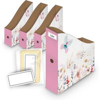 Itenga 4Er Set Wellpappe Motiv Stehsammler Schmetterling von itenga