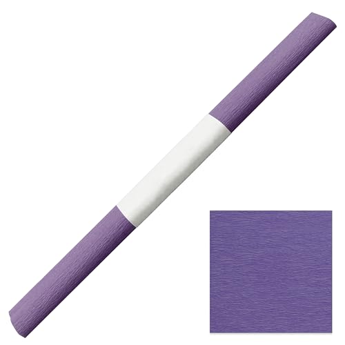 Krepppapier wasserfest 50x250cm - 1 Rolle farbfest Färbt nicht ab bei Kontakt mit Wasser (lila) von itenga