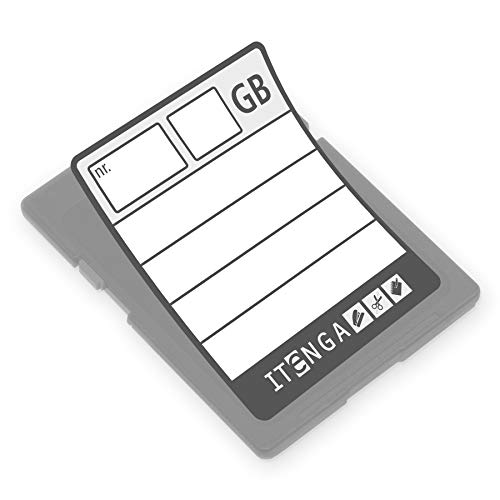 itenga 24 x Etikett Aufkleber Sticker für SD Speicherkarte 20 x 25 mm zur Archivierung, Ordnung, Sortierung von itenga