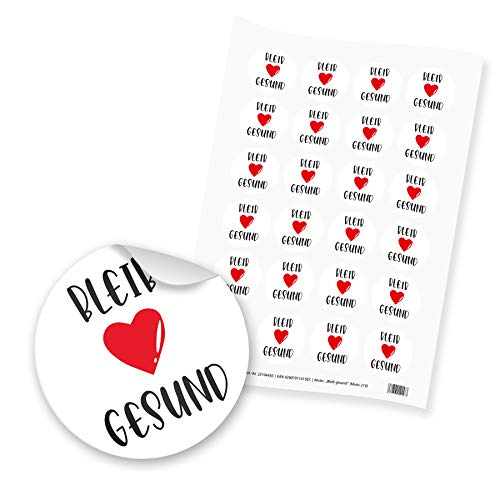 itenga 24x Sticker Aufkleber Bleib Gesund Grüsse rund 4cm auf DIN A4 Bogen itenga 24x Sticker Aufkleber Bleib Gesund Grüsse rund 4cm auf DIN A4 Bogen von itenga