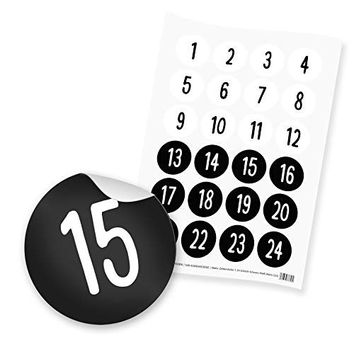 itenga 24x Sticker Zahlen Adventskalender Geschenke Aufkleber Motiv Z33 Schlicht - Ziffern von 1 bis 24 Schwarz Weiß itenga 24x Sticker Zahlen Adventskalender Geschenke Aufkleber Motiv Z33 Schlicht - Ziffern von 1 bis 24 Schwarz Weiß von itenga