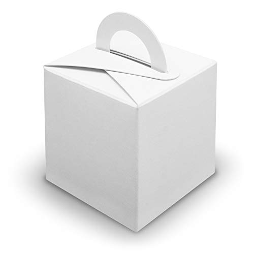 itenga 25x Würfelbox Gastgeschenk Geschenkbox mit Griff weiß (Hochzeit Taufe Geburt Kommunion Konfirmation) von itenga