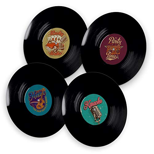 itenga 40x Bierdeckel Untersetzer Schallplatten Design Retro Tischdeko - Getränkeuntersetzer Schallplatte Vinyl Bierdeckel aus Pappe itenga 40x Bierdeckel Untersetzer Schallplatten Design Retro Tischdeko - Getränkeuntersetzer Schallplatte Vinyl Bierdeckel aus Pappe von itenga