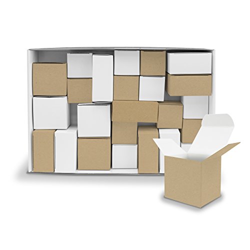itenga Schachteln V12 24 x Würfel Quader gemischt im Karton Komplettset zum Füllen Boxen zum Basteln von itenga
