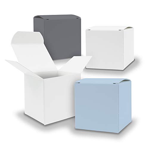 itenga Schachteln V13 24x Würfel 5cm gemischt Grau Weiss Eisblau Nordic Boxen zum Basteln von itenga