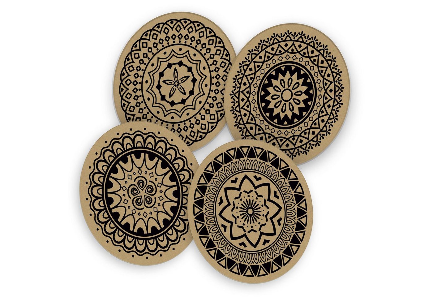 itenga Bierdeckel itenga 40x Bierdeckel Mandala Kraftpapier I Braun Schwarz I Untersetze itenga Bierdeckel itenga 40x Bierdeckel Mandala Kraftpapier I Braun Schwarz I Untersetze von itenga