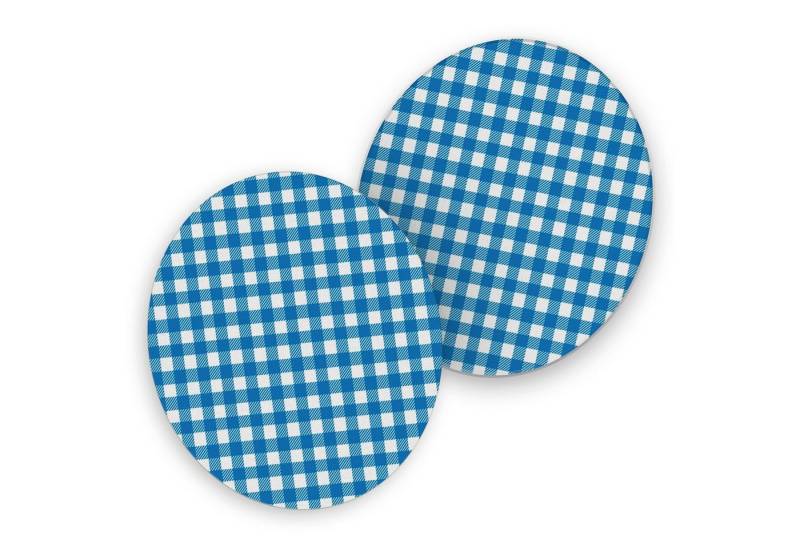 itenga Bierdeckel itenga 40x Bierdeckel blau weiß kariert Untersetzer 10,7cm von itenga