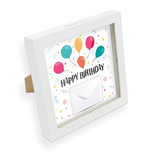 itenga Geldgeschenk I Spardose I Happy Birthday Luftballons I Gutschein I Bilderrahmen zum Befüllen I Geschenkverpackung I inkl. Einleger und Briefumschlag zum Dekorieren itenga Geldgeschenk I Spardose I Happy Birthday Luftballons I Gutschein I Bilderrahmen zum Befüllen I Geschenkverpackung I inkl. Einleger und Briefumschlag zum Dekorieren von itenga