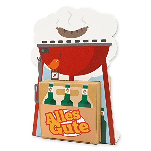 itenga Geldgeschenk oder Gastgeschenk Verpackung BBQ Kugelgrill aus Karton 15x10cm von itenga