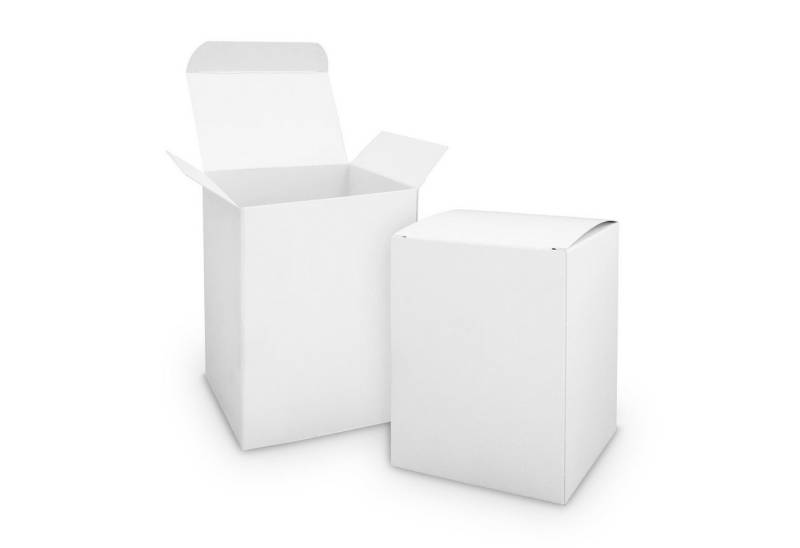 itenga Geschenkbox itenga Faltschachtel eckig aus Karton 9x8x12cm weiß Gastgeschenk Quade von itenga