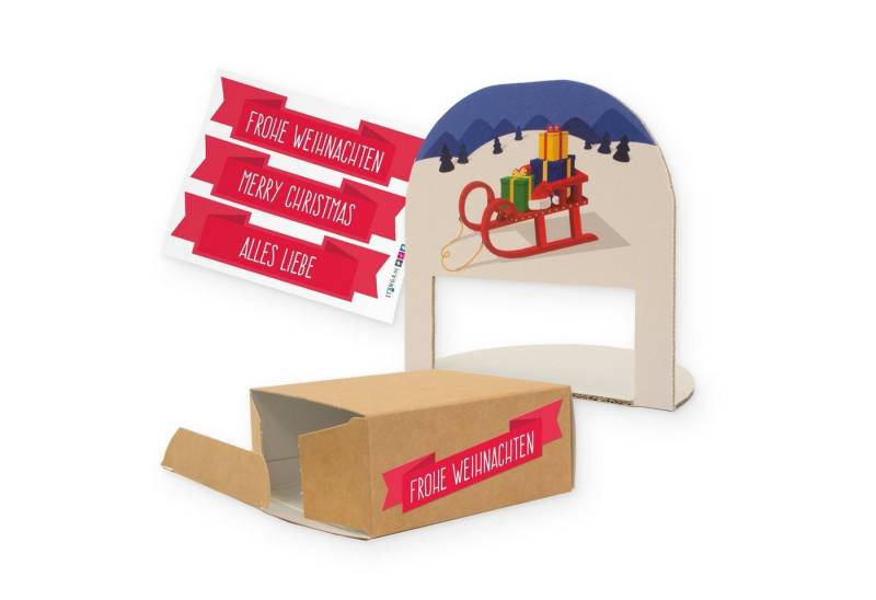 itenga Geschenkbox itenga Geschenkverpackung Schlitten (Motiv 35) von itenga