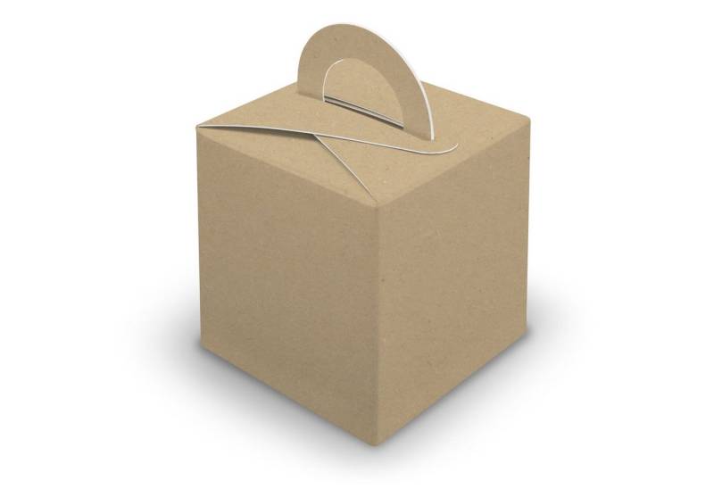 itenga Geschenkbox itenga V43 25x Würfelbox mit Griff braun von itenga