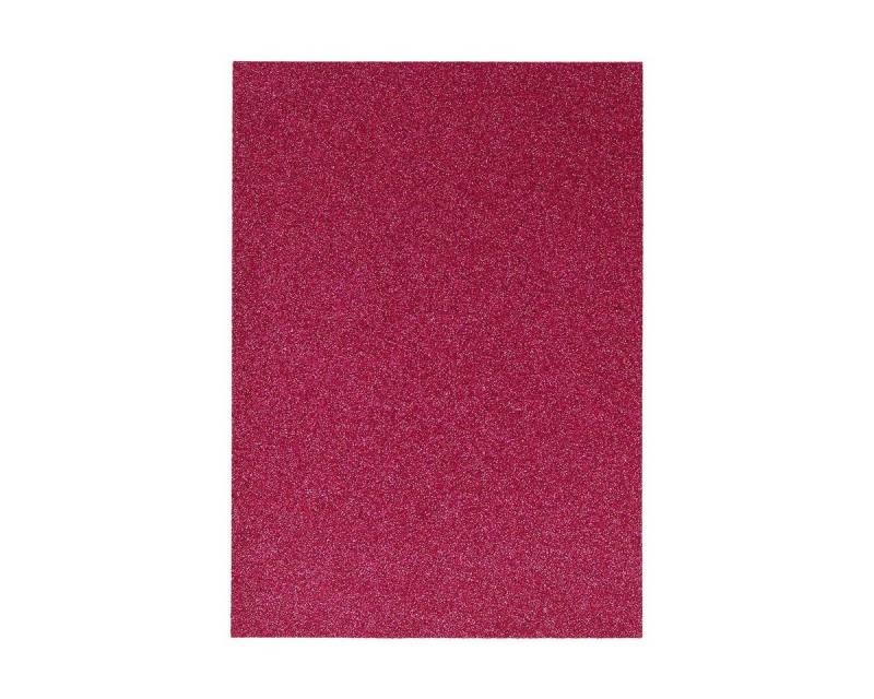 itenga Moosgummi Glitzer Moosgummi Platte - DIN A4 - MAGENTA / PINK - 1 Bogen von itenga