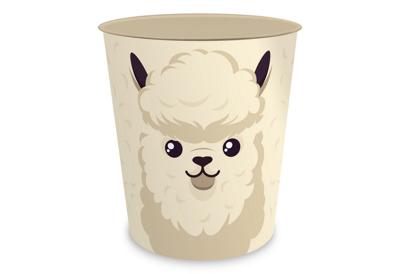 itenga Papierkorb itenga Papierkorb Tiermotiv - ALPAKA / LAMA - Kawaii Design - ca 11 Li von itenga