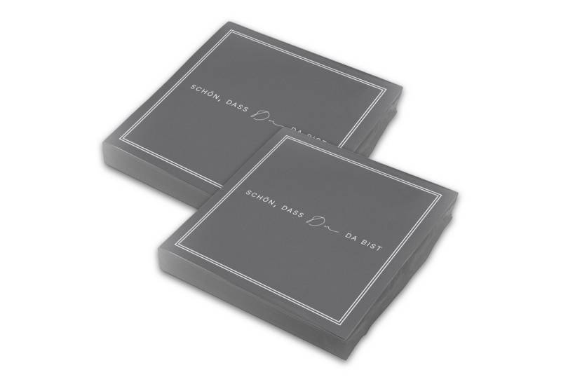 itenga Papierserviette ITENGA 40x Servietten Schön dass du da bist V3 grau itenga Papierserviette ITENGA 40x Servietten Schön dass du da bist V3 grau von itenga