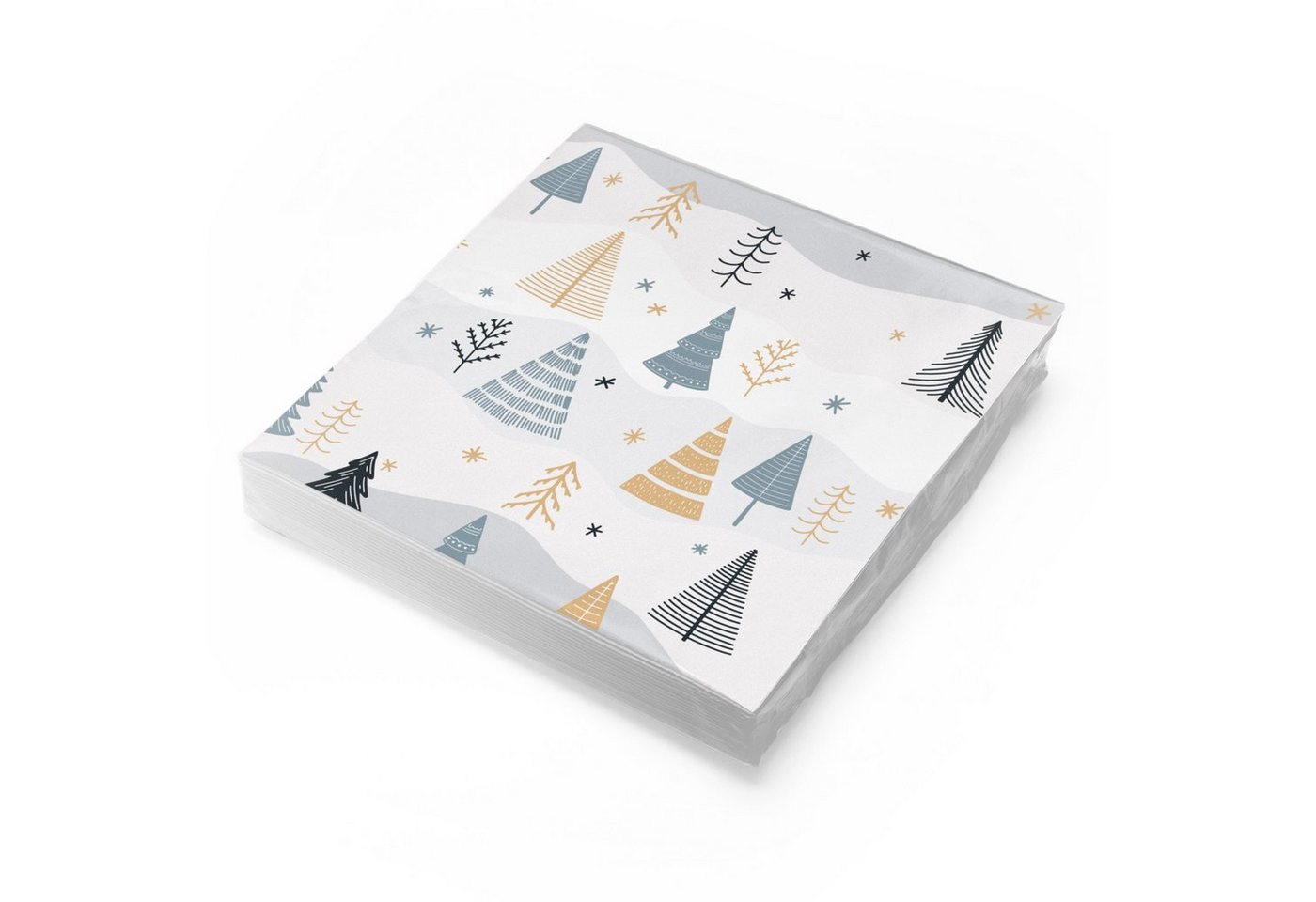 itenga Papierserviette itenga 20x Serviette Weihnachten Bäume - Winterlandschaft von itenga