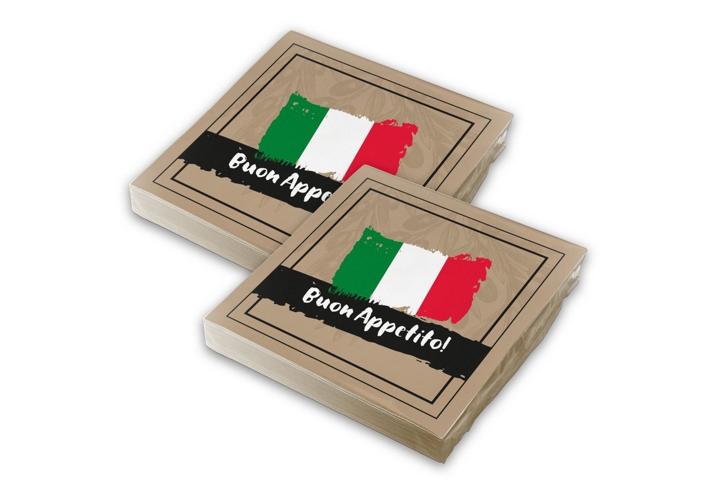 itenga Papierserviette itenga 40x Serviette Italienisch Buon Apetito Set von itenga