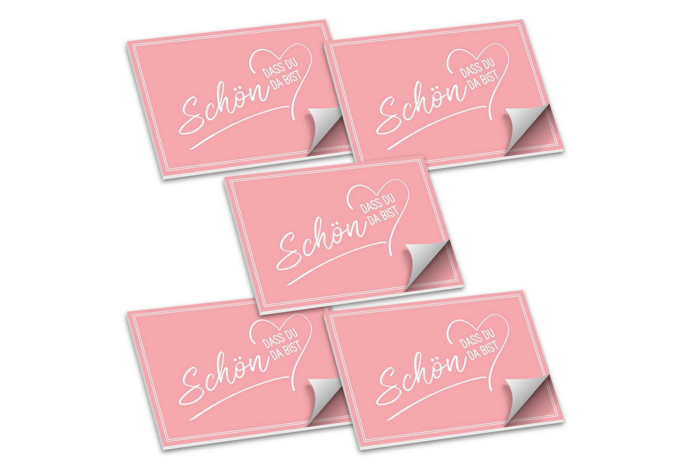 itenga Platzset ITENGA Tischset A3 5er Set Schön dass du da bist V2 ROSA von itenga