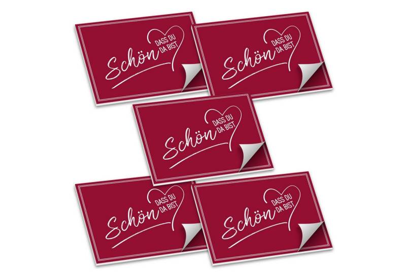 itenga Platzset ITENGA Tischset A3 5er Set Schön dass du da bist V2 bordeaux rot itenga Platzset ITENGA Tischset A3 5er Set Schön dass du da bist V2 bordeaux rot von itenga