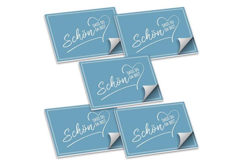 itenga Platzset ITENGA Tischset A3 5er Set Schön dass du da bist V2 nordic blue itenga Platzset ITENGA Tischset A3 5er Set Schön dass du da bist V2 nordic blue von itenga