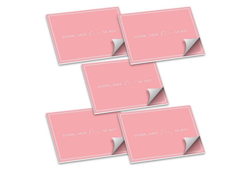 itenga Platzset ITENGA Tischset A3 5er Set Schön dass du da bist V3 ROSA von itenga