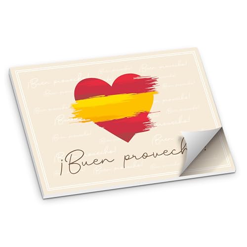 itenga Tischset Platzset mit Flaggenmotiv Ländermotiv I Papier I DIN A3 50 Blatt I ideal als Gedeckunterlage bei verschiedenen Anlässen Geburtstagen Mottopartys (Spanien) von itenga