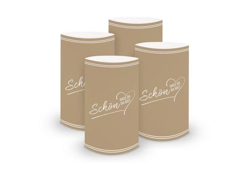 itenga Windlicht ITENGA 6x Windlichter Schön dass du da bist V2 latte macchiato von itenga