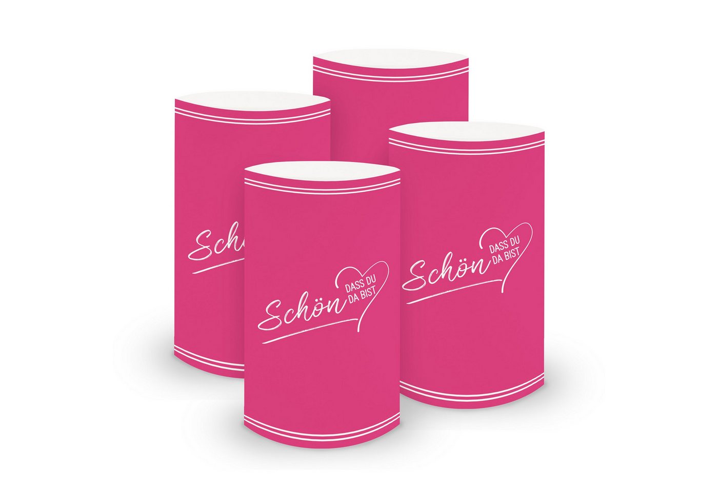 itenga Windlicht ITENGA 6x Windlichter Schön dass du da bist V2 pink von itenga