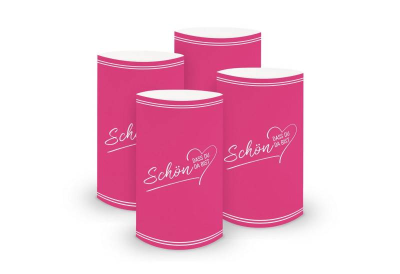 itenga Windlicht ITENGA 6x Windlichter Schön dass du da bist V2 pink von itenga