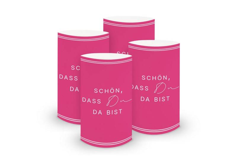 itenga Windlicht ITENGA 6x Windlichter Schön dass du da bist V3 pink von itenga