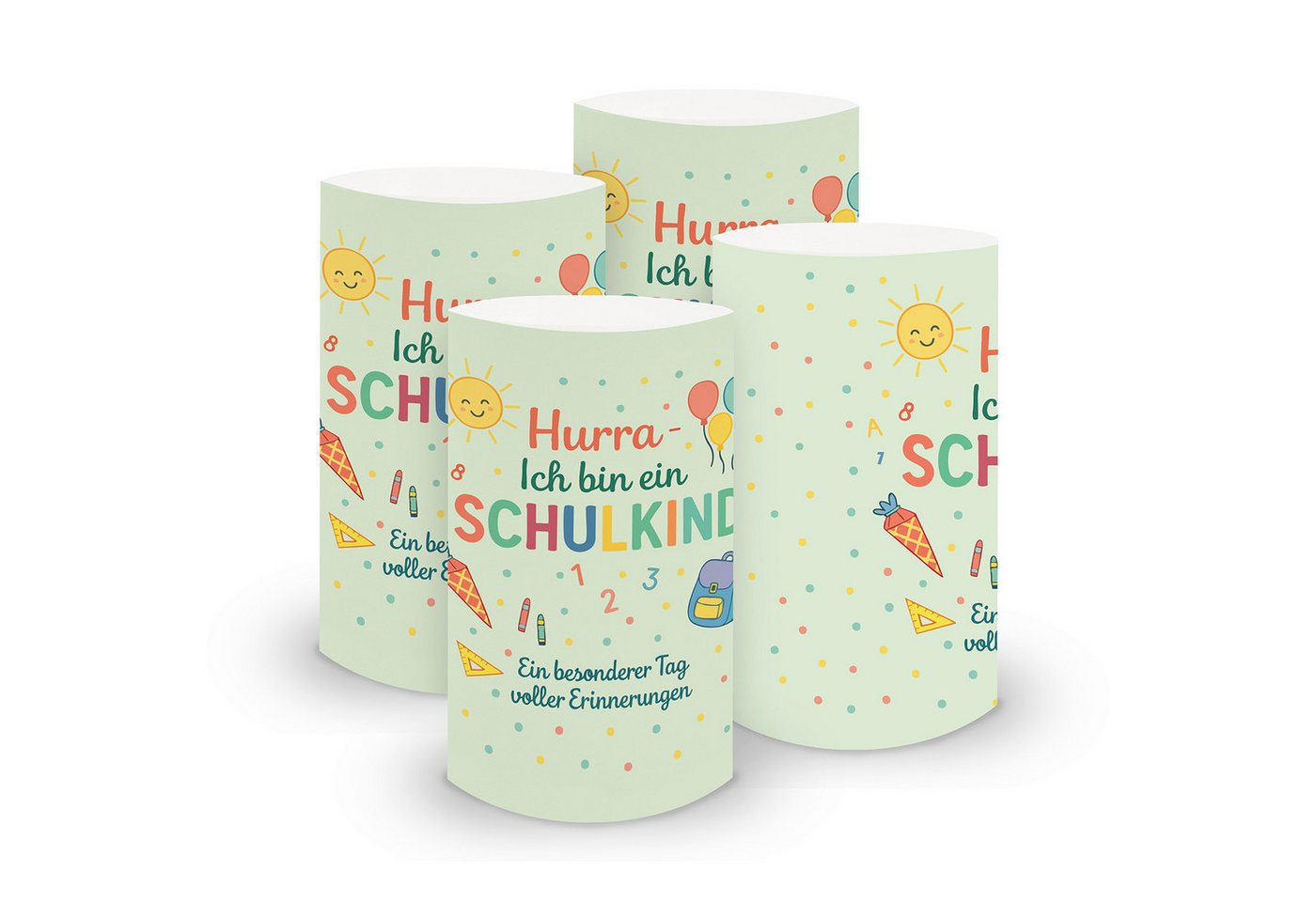 itenga Windlicht itenga 6x Windlicht Hurra Ich bin ein Schulkind itenga Windlicht itenga 6x Windlicht Hurra Ich bin ein Schulkind von itenga