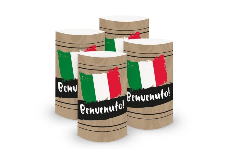 itenga Windlicht itenga 6x Windlicht Italienisch Buenvenuto 10 cm von itenga