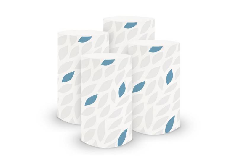 itenga Windlicht itenga 6x Windlicht klein Blätter abstrakt weiß blau / nordic blue, 10 von itenga