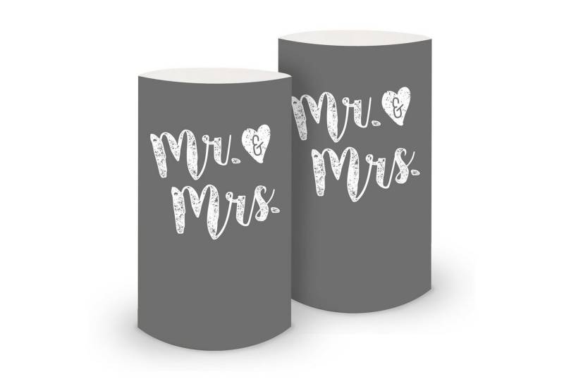 itenga Windlicht itenga Windlicht "Mr. & Mrs." für Hochzeit, Trauung 6er Set von itenga