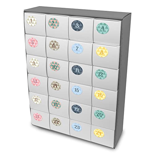 itenga großer Adventskalender 50x37cm zum Füllen 24 Schachteln zum Befüllen Quader Form weiß zum Selber Befüllen inkl Zahlenstickern pastell itenga großer Adventskalender 50x37cm zum Füllen 24 Schachteln zum Befüllen Quader Form weiß zum Selber Befüllen inkl Zahlenstickern pastell von itenga