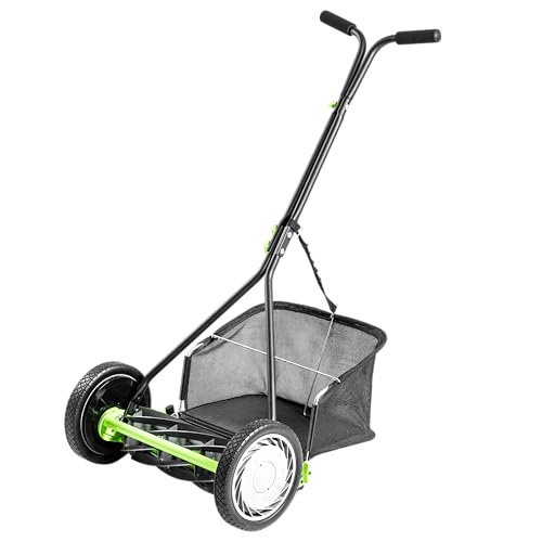Earthwise Spindelmäher 916-16EWG - 16" mit Fangkorb mit 9 Messern, Schwarz von ito electronics