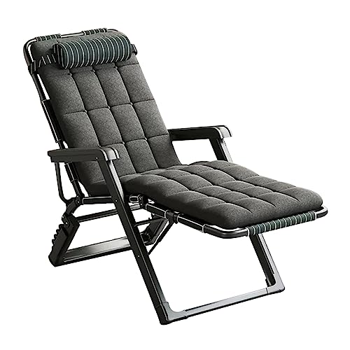 itonc Folding Lounge Stuhl Falten Liegend Sonnenliege Tragbare Garten Sonne Bett-Recliner Relaxer-Stuhl, 5-Fach Verstellbar, Stahl-Rahmen, Outdoor-Lounge Stuhl Für Beach Patio Pool Lawn(Farbe:Yh-003) von itonc