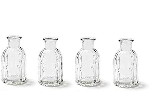 4er Set Glasflaschen Norinne Größe S - kleine Vase, Tischdekoration, Glasvasen, Landhaus … von itsisa