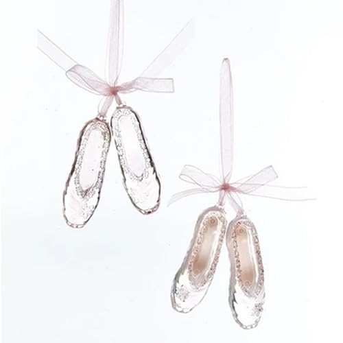 Baumschmuck Ballettschuhe (2er Set) - Baumkugel Ballerina, Weihnachtsdeko Ballett, Christbaumkugel von itsisa