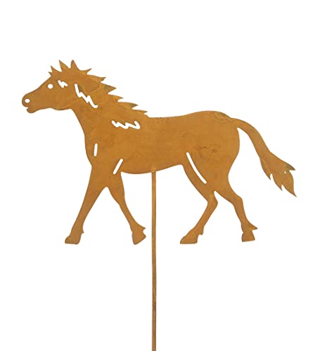 Gartenstecker Pferd im Rost Design - Rostfigur für den Garten, Geschenk für Reiter, Gartendeko, Dekofigur von itsisa