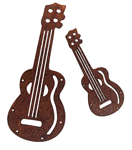 Gitarre zum Hängen 10/15 cm im Rost Design, 2er Set - Rostfigur, Musik, Gartendeko, Metalldeko Gitarre zum Hängen 10/15 cm im Rost Design, 2er Set - Rostfigur, Musik, Gartendeko, Metalldeko von itsisa