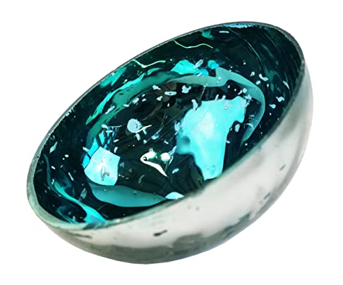 Glas Schwimmschale rund, D: 7,5 cm - Schwimmkerzen, Tischdeko, Teelichthalter (Hellblau) von itsisa