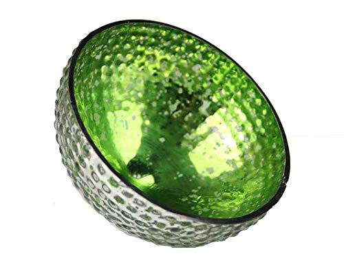 Glas Schwimmschale rund grün, D: 8cm - Schwimmkerzen, Schwimmlicht, Tischdeko, Teelichthalter von itsisa