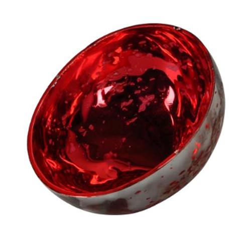 Glas Schwimmschale rund rot, D: 7,5 cm - Schwimmkerzen, Tischdeko, Teelichthalter von itsisa