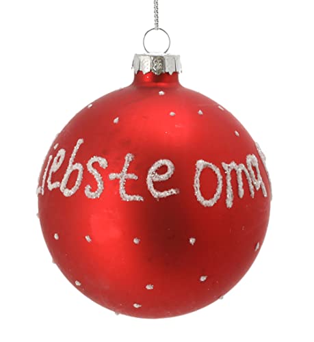 Große Christbaumkugel Liebste Oma D: 8cm - Baumschmuck Familie, Baumkugel von itsisa