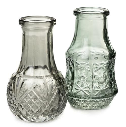 itsisa Kleine Vase Glasvase grün, 2er Set - Glasflasche, Tischdekoration, Glasvasen, Landhaus, Hochzeit itsisa Kleine Vase Glasvase grün, 2er Set - Glasflasche, Tischdekoration, Glasvasen, Landhaus, Hochzeit von itsisa
