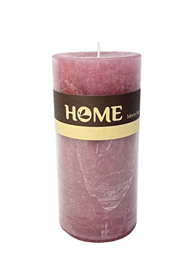 Stumpenkerze, durchgefärbt 14 x 6,8 cm, altrosa - Kerze für Adventskranz von itsisa