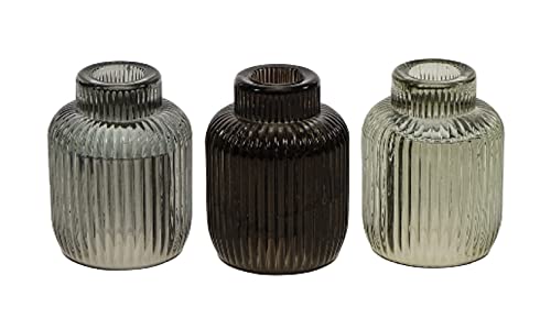 Teelichtglas & Kerzenhalter 2in1 (3er Set) - schönes Windlicht, Tischdeko, Teelichthalter, Kerzenständer von itsisa