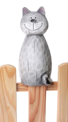 Zaunhocker Katze H: 22 cm aus Terrakotta - Zaun Deko Garten Katzen, Tierfigur Pfostenhocker, Zaunfigur, Gartendeko, Metalldeko Zaunhocker Katze H: 22 cm aus Terrakotta - Zaun Deko Garten Katzen, Tierfigur Pfostenhocker, Zaunfigur, Gartendeko, Metalldeko von itsisa