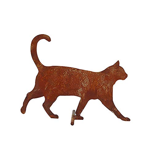 itsisa ® Dekofigur Katze gehend Gr. M im Rost Design, Rostfigur für den Garten, Gartendeko, Metalldeko von itsisa